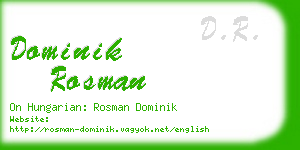 dominik rosman business card